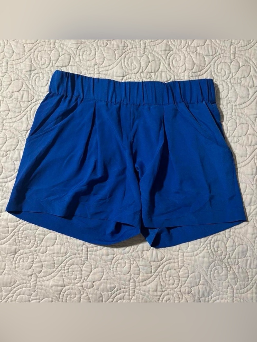 BCBGMaxAzria Cobalt High-Waist Pleated Shorts